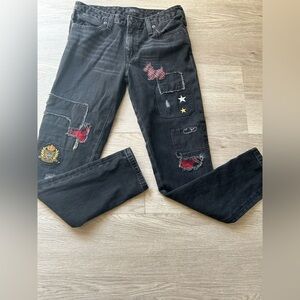 Polo Ralph Lauren Jeans Girls 14
Black Patchwork Distressed Astor